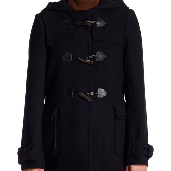 Kate Spade Hooded Wool Blend Coat Medium - Picture 2 of 3